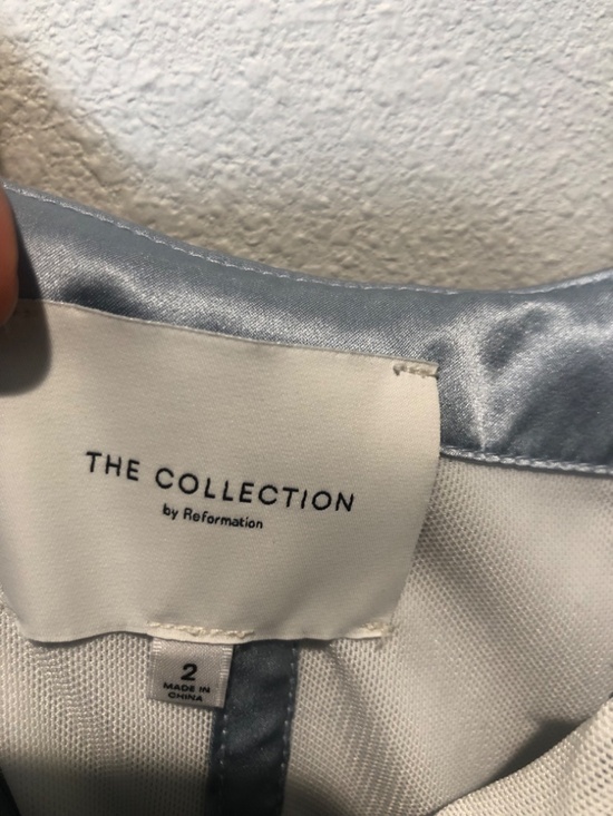 Reformation ‘the collection’ blue floral silk chiffon dress - Picture 4 of 4